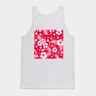 Hawaiian Hibiscus Red Tank Top